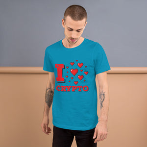 "I Love Crypto" - Short-Sleeve Unisex T-Shirt