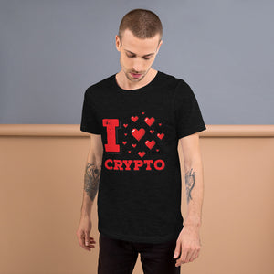 "I Love Crypto" - Short-Sleeve Unisex T-Shirt