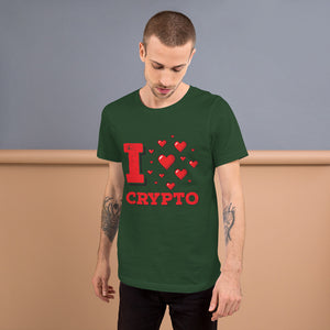 "I Love Crypto" - Short-Sleeve Unisex T-Shirt