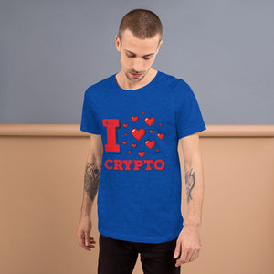 "I Love Crypto" - Short-Sleeve Unisex T-Shirt