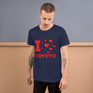 "I Love Crypto" - Short-Sleeve Unisex T-Shirt