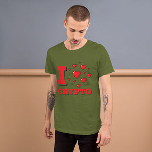 "I Love Crypto" - Short-Sleeve Unisex T-Shirt