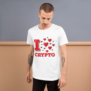 "I Love Crypto" - Short-Sleeve Unisex T-Shirt