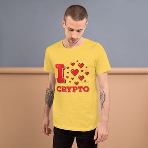 "I Love Crypto" - Short-Sleeve Unisex T-Shirt